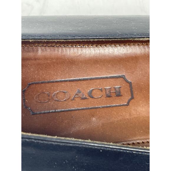 Coach Vintage Black Mini Heels Women's Size 7M Italy Chunky Heel - Picture 8 of 12